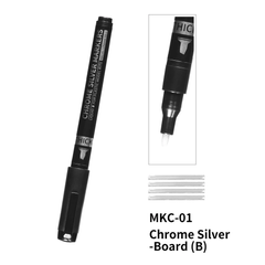 Маркер хромовий (Chrome Silver) - товстий 2.5 мм, DSPIAE MKC-1