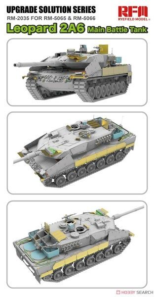 Фототравлення та інші доповнення для Leopard 2A6 в 1/35, RFM RM-2035