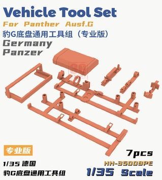 Кронштейни для шанцевого інструменту Panther Ausf. G в 1/35, Heavy Hobby HH-35009PE