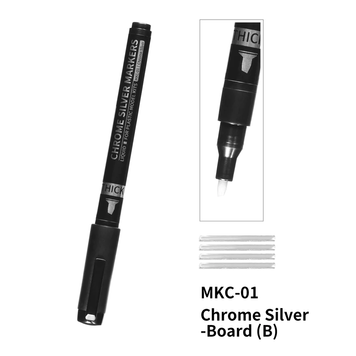 Маркер хромовий (Chrome Silver) - товстий 2.5 мм, DSPIAE MKC-1