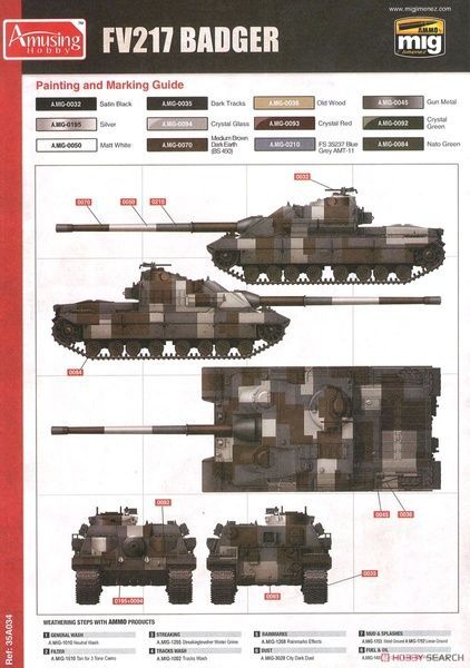 Збірна модель 1/35 FV217 Badger, Amusing Hobby 35A034
