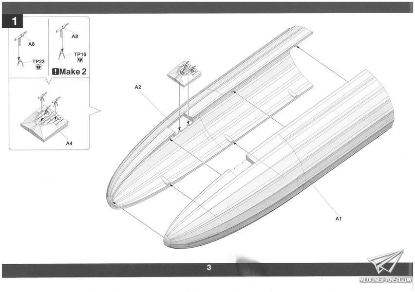 Збірна модель 1/350 Дирижабль Zeppelin P Class, Takom 6002