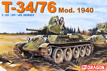 Збірна модель 1/35 Т-34/76 зразка 1940 року з гарматою Л-11, Dragon 6092