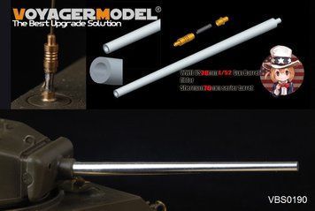 Ствол гармати 76 мм L/52 для M4 Sherman, з основною для антени, Voyager Model VBS0190