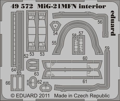 Збірна модель 1/48 МиГ-21МФН ВПС Чехії з деталізацією MiniWorld та Eduard, Eduard 84128 Weekend Edition