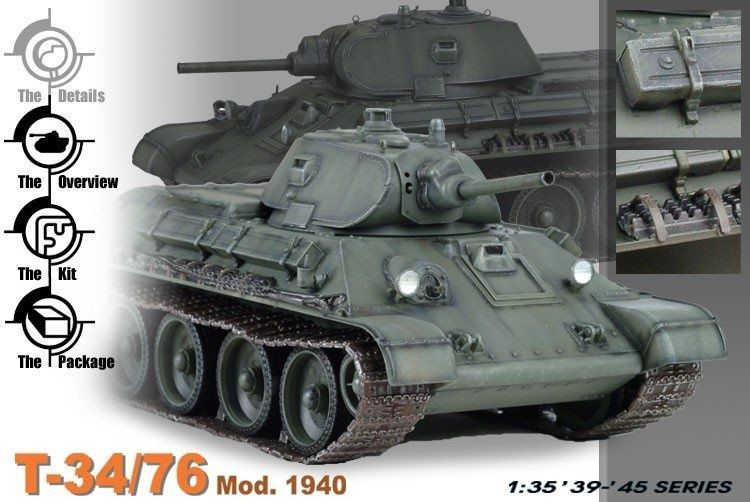 Збірна модель 1/35 Т-34/76 зразка 1940 року з гарматою Л-11, Dragon 6092