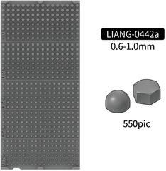 Набір болтів шестигранних та заклепок 0.6-1.0mm (550 шт), 3D друковані, LIANG 0442a