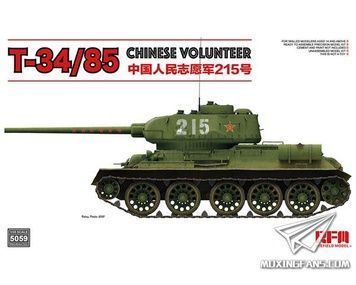 Збірна модель 1/35 Т-34/85 зр. 1945 р., заводу № 183 (УВЗ), війна в Кореї, RFM RM-5059