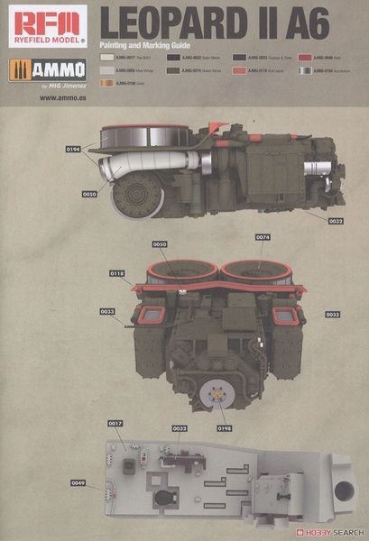 Збірна модель 1/35 Набір інтер'єру для Leopard 2A6/2A6M та українська деколь (для RM-5065/5076), RFM RM-5093