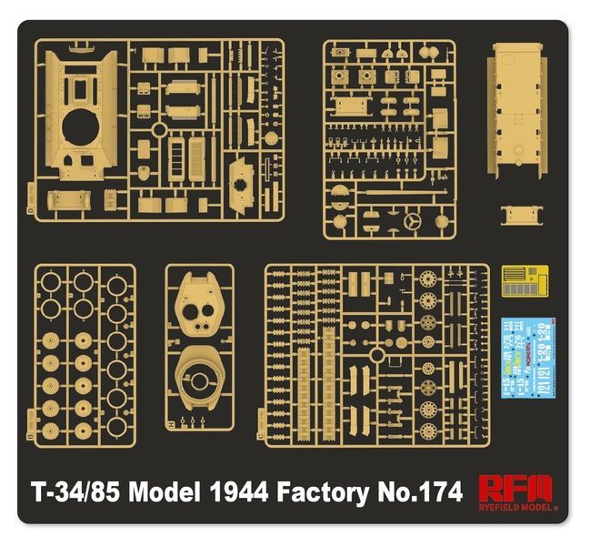 Збірна модель 1/35 Т-34/85 зр. 1944 р., заводу № 174, RFM RM-5079
