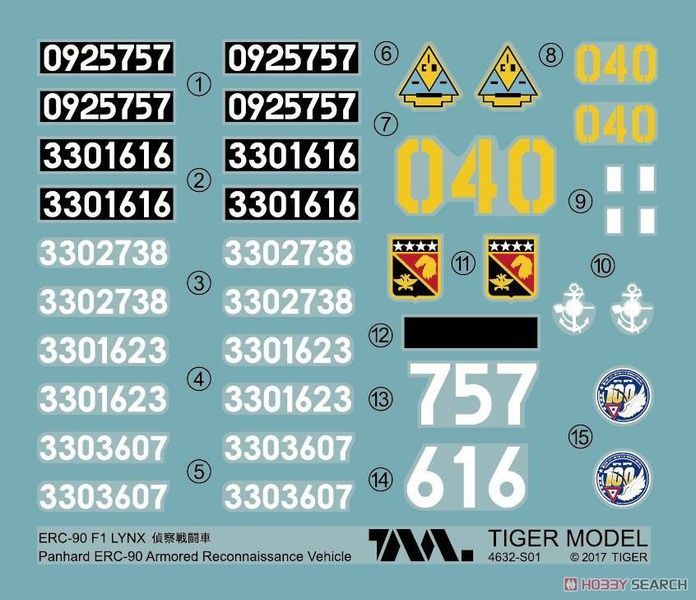 Збірна модель 1/35 ERC-90 F1 Lynx, Tiger Model 4632