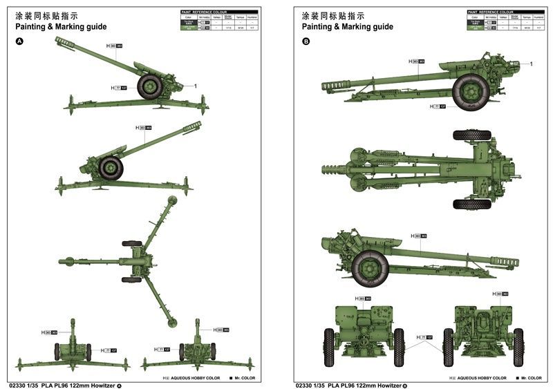 Збірна модель 1/35 122-мм гаубиця Д-30, Trumpeter 02330