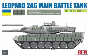 Збірна модель 1/35 Leopard 2A6 з ДЗ Контакт-1 та декалями ЗСУ, RFM RM-5103