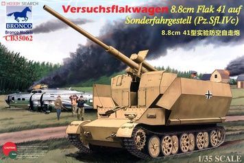 Збірна модель 1/35 Versuchsflakwagen 8.8cm Flak auf Sonderfahrgestell (Pz.Sfl.IVc), Bronco CB35062