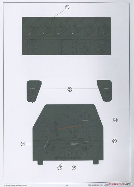 Збірна модель 1/35 Leopard 2A6 з ДЗ Контакт-1 та декалями ЗСУ, RFM RM-5103