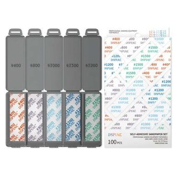 Набір багаторазового самоклеючого абразивного паперу (#400&ndash;#1500), DSPIAE DSP-S01 (100 шт)