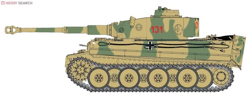 Збірна модель 1/35 Tiger I Ausf. E, ранніх випусків, борт № 131, s.Pz.Abt.504, Туніс, з Magic Tracks, Dragon 6820