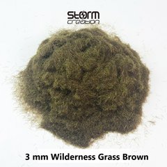Трава (флок) 3мм - вигоріла коричнева трава (Wilderness Grass Brown) Storm Creation G3009 (30г)