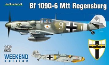Збірна модель 1/48 Bf 109G-6 MTT Regensburg (Weekend Edition) + ремені VModels 48004, Eduard 84143