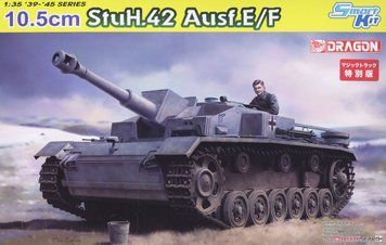 Збірна модель 1/35 10.5 cm StuH.42 Ausf.E/F, з двома парами Magic Track (стандартні + зимові), Dragon 6834