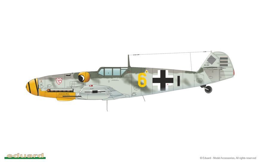 Збірна модель 1/48 Bf 109G-6 MTT Regensburg (Weekend Edition) + ремені VModels 48004, Eduard 84143