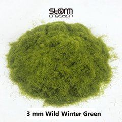 Трава (флок) 3мм - дика зимова зелена трава 1 (Wild Winter Green-1) Storm Creation G3010 (30г)
