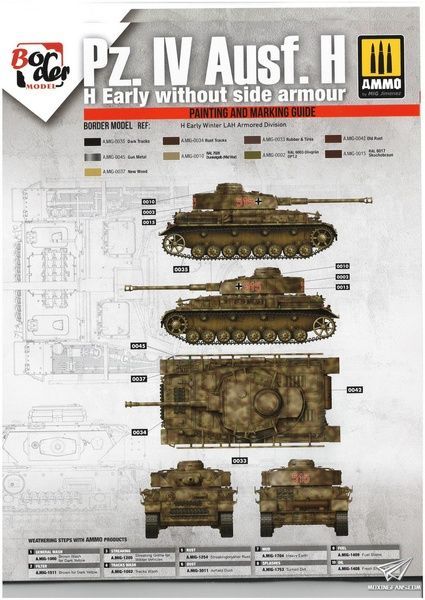 Збірна модель 1/35 Pz.Kpfw.IV Ausf.H ранніх-середніх випусків (2 в 1) з фігурками, Border Model BT-005