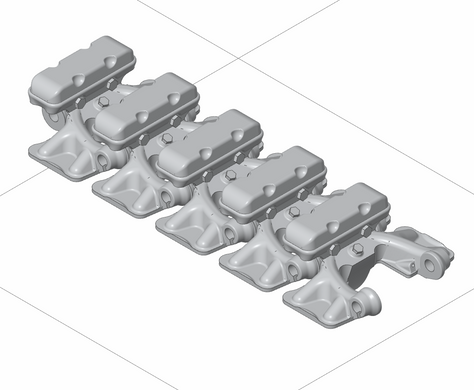 Траки для Sd.Kfz.251 Hanomag, Sd.Kfz.11 (пізні) в 1/35 тип 2 (Zpw 50/280/140 W112 g), Panzershop 35T010