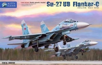 Збірна модель 1/48 Су-27УБ двомісний навчально-бойовий винищувач, Kitty Hawk KH80168