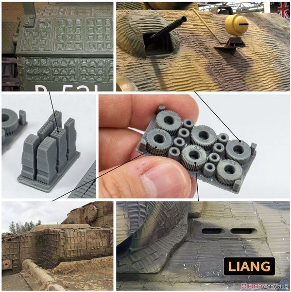 Інструмент для формування текстури циммериту, для масштабів 1/35, 1/48, 1/72 (3D друкований), LIANG 0229a