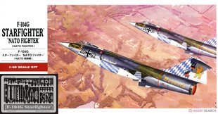 Збірна модель 1/48 F-104G Starfighter 'NATO Fighter' + фототравлення Eduard FE158, Hasegawa 07220