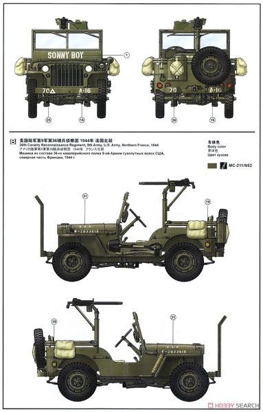 Збірна модель 1/35 Willys MB автомобіль підвищеної прохідності, Meng VS-011