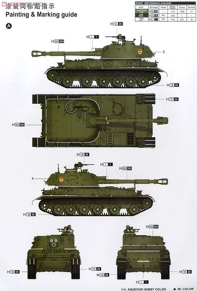Збірна модель 1/35 2С3 "Акація" 152-мм самохідна гаубиця, ранніх випусків, Trumpeter 05543