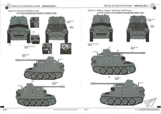 Збірна модель 1/35 Panzerjaeger II fuer 7.62 cm PaK 36 (Sd.Kfz. 132) Marder II D, Bronco CB35097