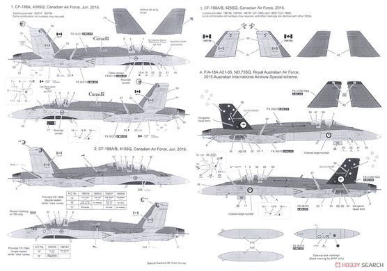 Збірна модель 1/48 F/A-18A+/B/CF-188 Hornet, Kinetic K48030 + смоляне катапультне крісло Verlinden 410