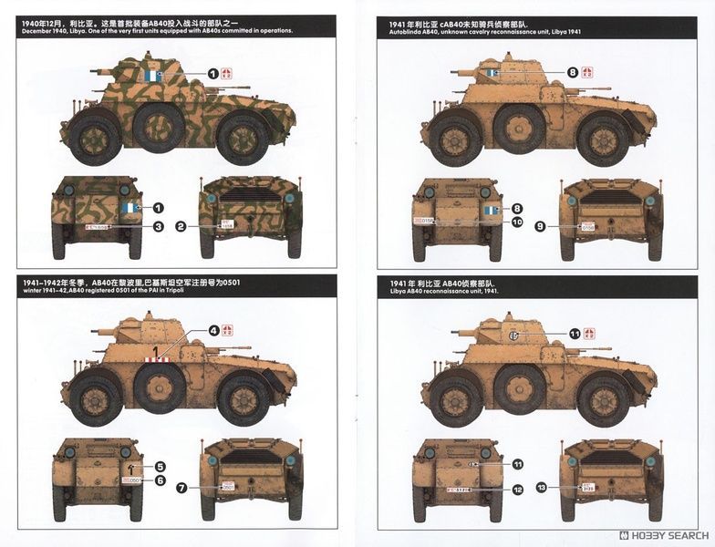 Збірна модель 1/35 Autoblinda AB40 італійський бронеавтомобіль, LANMO Model MM35006