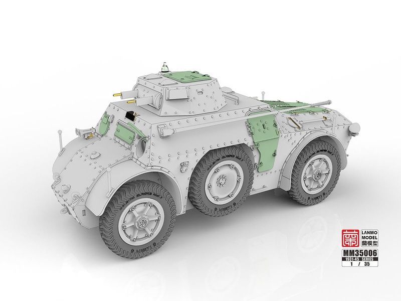 Збірна модель 1/35 Autoblinda AB40 італійський бронеавтомобіль, LANMO Model MM35006