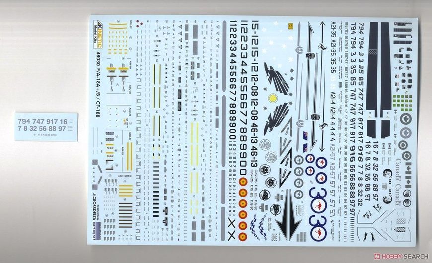 Збірна модель 1/48 F/A-18A+/B/CF-188 Hornet, Kinetic K48030 + смоляне катапультне крісло Verlinden 410