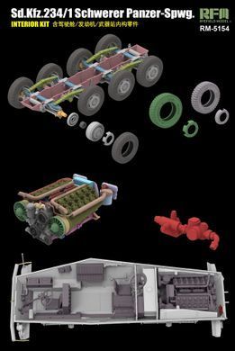 Збірна модель 1/35 Sd.Kfz. 234/1 Schwerer Panzersp&auml;hwagen з повним інтер&rsquo;єром, RFM RM-5154