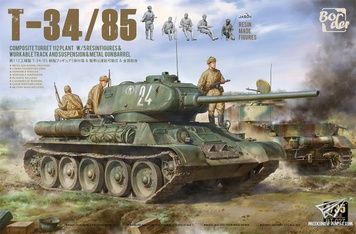 Збірна модель 1/35 Т-34/85 зр. 1944 р., заводу №112, з 5 фігурами, Border Model BT-027