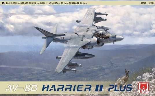 AV-8B HARRIERⅡ 1/48 WING CLUB ソリッドモデル Збірна модель 1/48 AV-8B Harrier II Plus, UMa Model D1001
