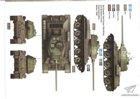 Збірна модель 1/35 Т-34/85 зр. 1944 р., заводу №112, з 5 фігурами, Border Model BT-027