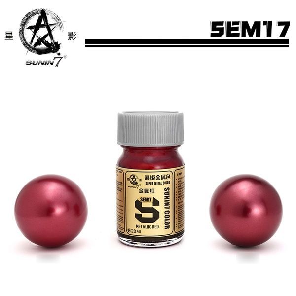 Супер металік - металево-червоний (Metallic Red), Sunin7 SEM17 (20 мл)