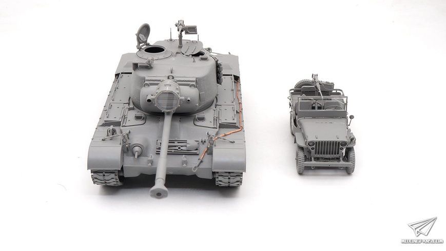 Збірна модель 1/35 M46 Patton та броньований джип 1/4 ton Utility Truck, набір з двох моделей (2 в 1), Takom 2117X