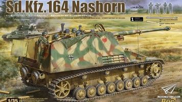 Збірна модель 1/35 Sd.Kfz.164 Nashorn з фігурами та металевим стволом, Border Model BT-024