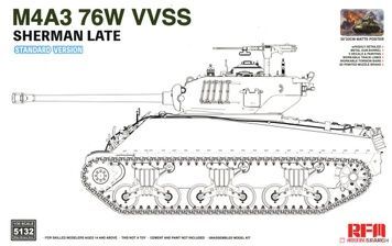 Збірна модель 1/35 M4A3 76W VVSS Sherman пізнього випуску (стандартна версія), RFM RM-5132