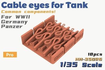 Коуши для буксирувальних тросів німецьких танків WWII в 1/35, Heavy Hobby HH-35026