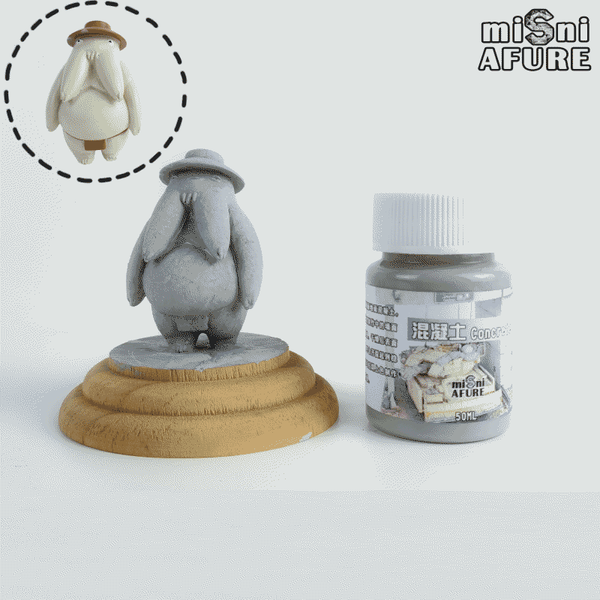 Текстурна фарба з ефектом бетону (Concrete Texture Paint), 50 мл, Mini Afure