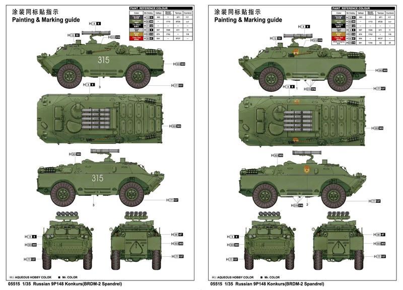 Збірна модель 1/35 СПТРК 9П148 "Конкурс" на базі БРДМ-2, Trumpeter 05515
