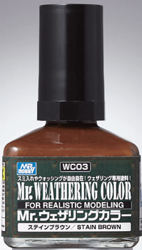 Змивка модельна cвітло-коричнева Mr. Weathering Color Stain Brown (40 мл), Mr. Hobby WC03